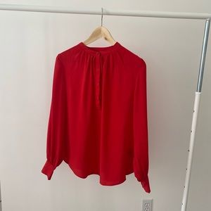 Red jcrew blouse